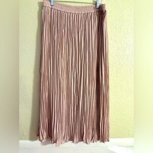 Madeline Powder Rose Pink Maxi Pleated Women’s Skirt Sz 14 (EU 18) Victorian